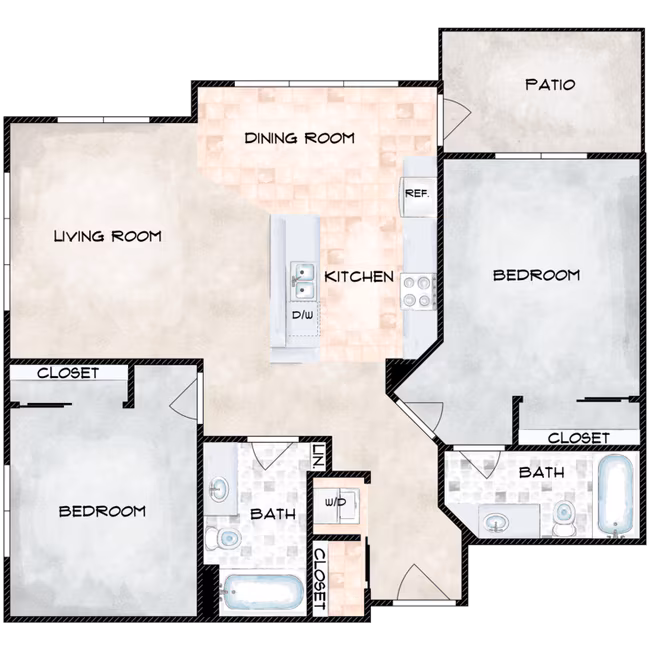 Unit C601 D401 floor plan